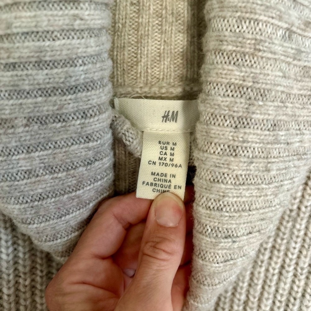 H&M Beige Turtleneck Sweater Dress - Picture 3 of 8